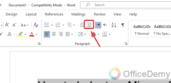 How to Indent on Microsoft Word 6