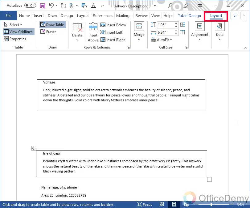 How to Make a Table in Microsoft Word 12