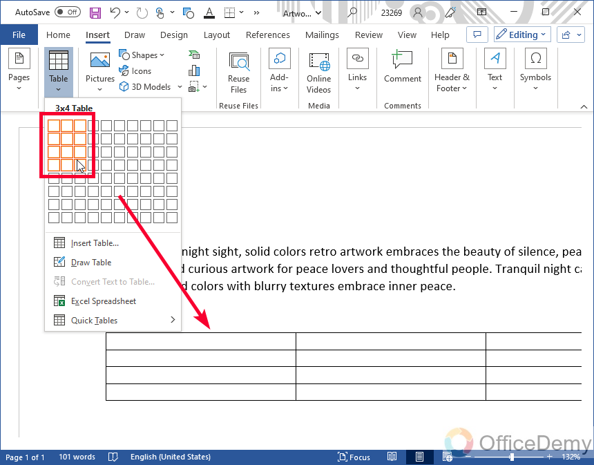 How to Make a Table in Microsoft Word 5