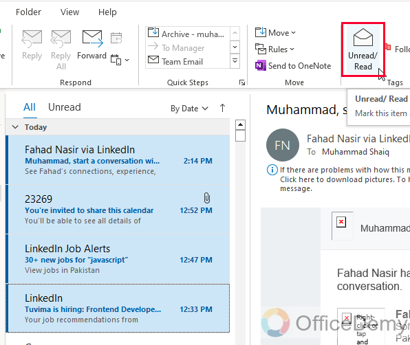 How to Mark All Emails as Read Outlook 4
