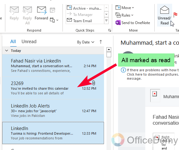 How to Mark All Emails as Read Outlook 5
