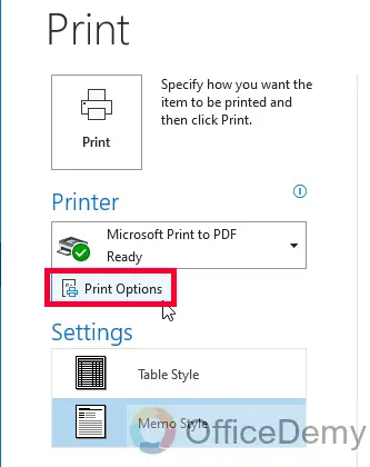 How to Print an Email on Outlook 20