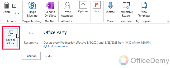 How to Send Meeting Invite in Outlook 12