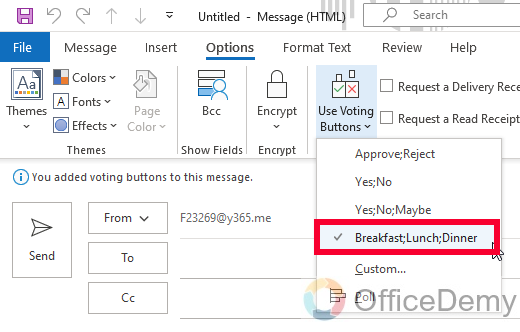 How to Use Voting Buttons in Outlook 11