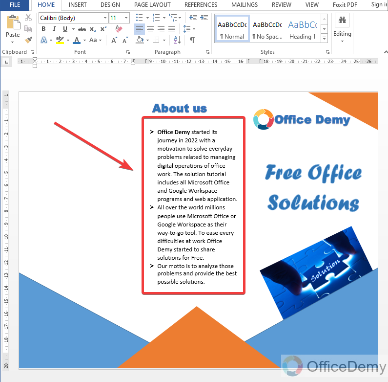 How to make a brochure on Microsoft word 14
