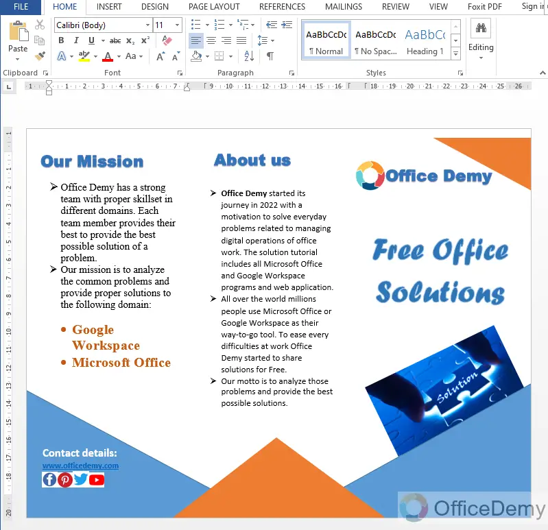 How to make a brochure on Microsoft word 17