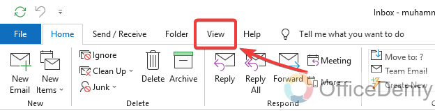 how to change Outlook view to normal 1