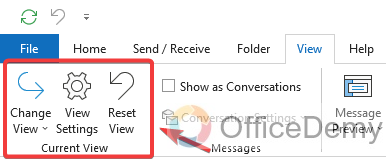 how to change Outlook view to normal 2