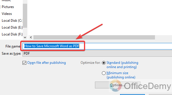 how to save Microsoft word as pdf 7