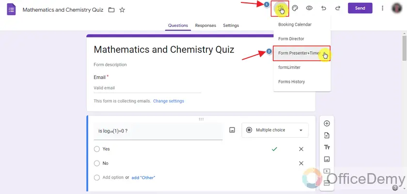 Can you put a time limit on Google Forms quiz 15