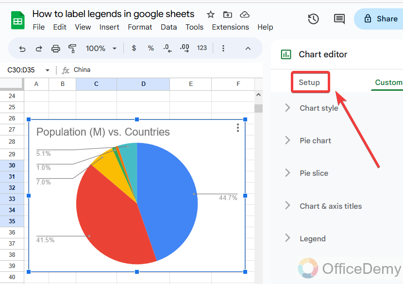 How to Label Legend in Google Sheets 4