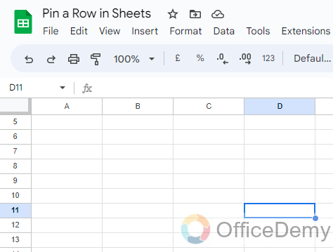 How to Pin a Row in Google Sheets 7