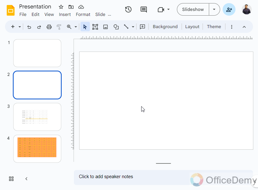 How to Put a Spreadsheet in Google Slides 4