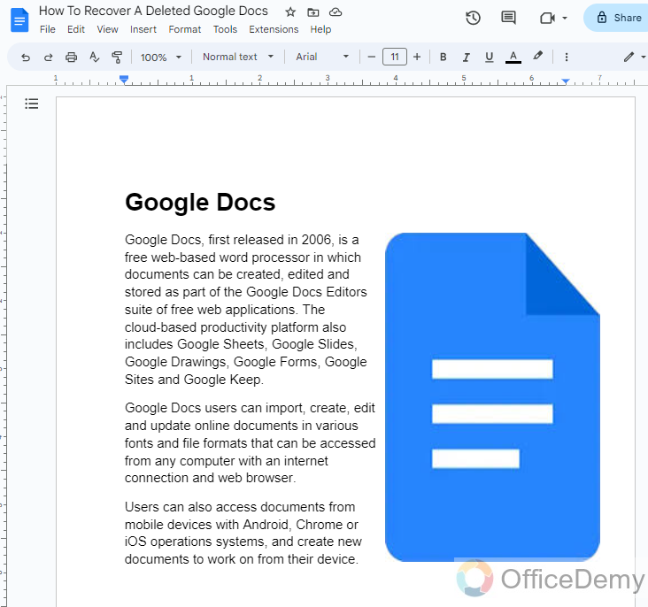 How to Recover a Deleted Google Doc 11
