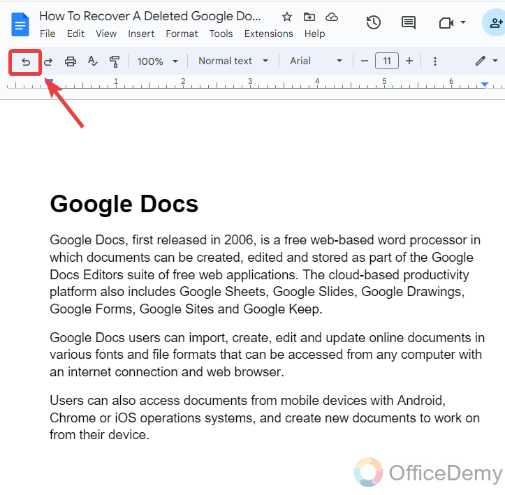 How to Recover a Deleted Google Doc 13