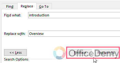 How to Replace Words in Microsoft Word 13