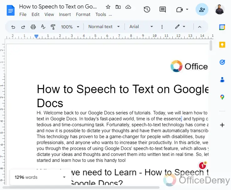 How to Speech to Text on Google Docs 1