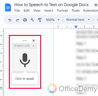 How to Speech to Text on Google Docs 3