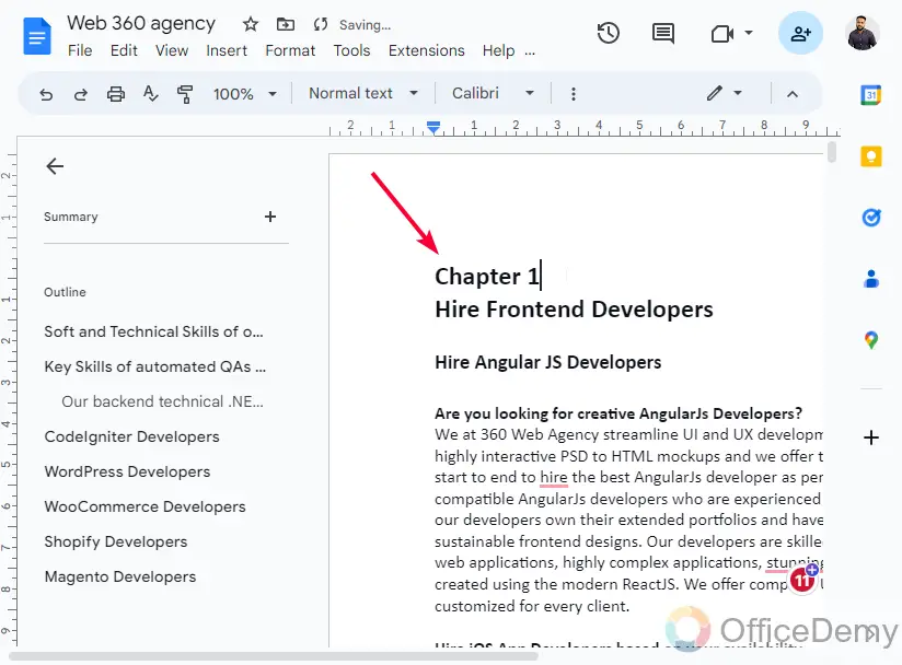 How to add Chapters in Google Docs 13