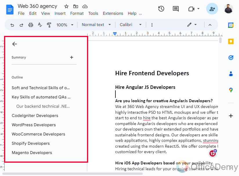 How to add Chapters in Google Docs 5