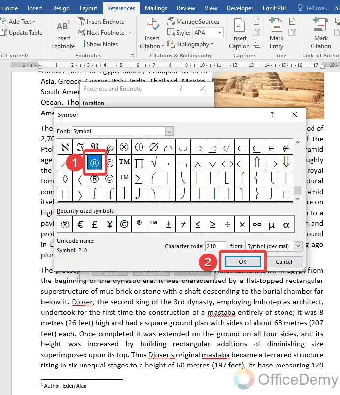 How to add a footnote in Microsoft Word 15