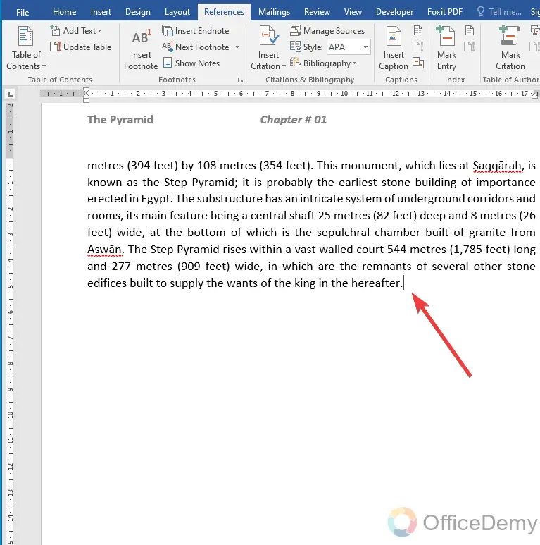 How to add a footnote in Microsoft Word 7