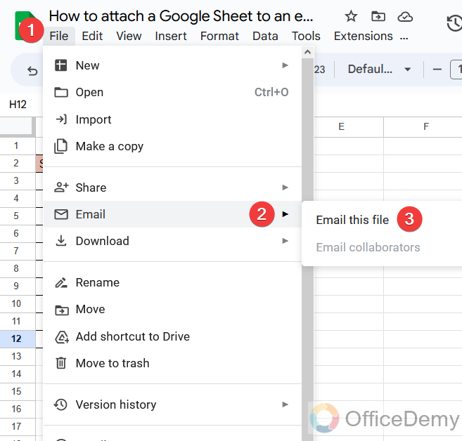 How to attach a Google Sheet to an email 14