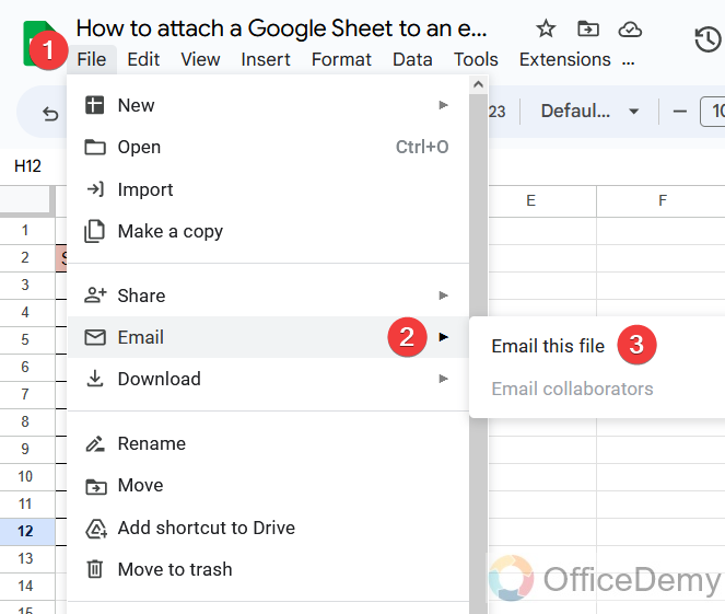 How to attach a Google Sheet to an email 18