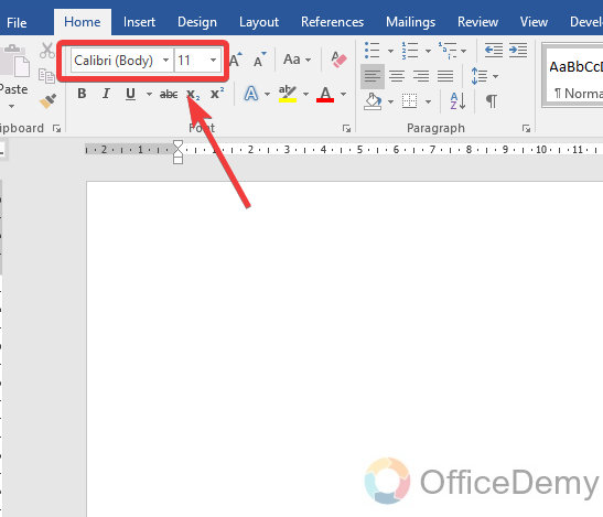 How to change default font in Microsoft Word 2