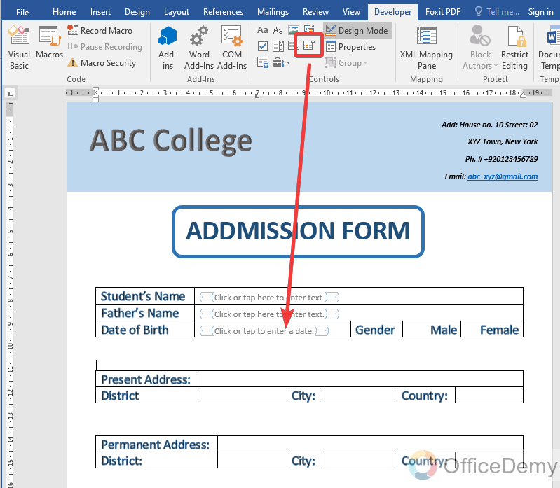 How to create a form in Microsoft Word 15