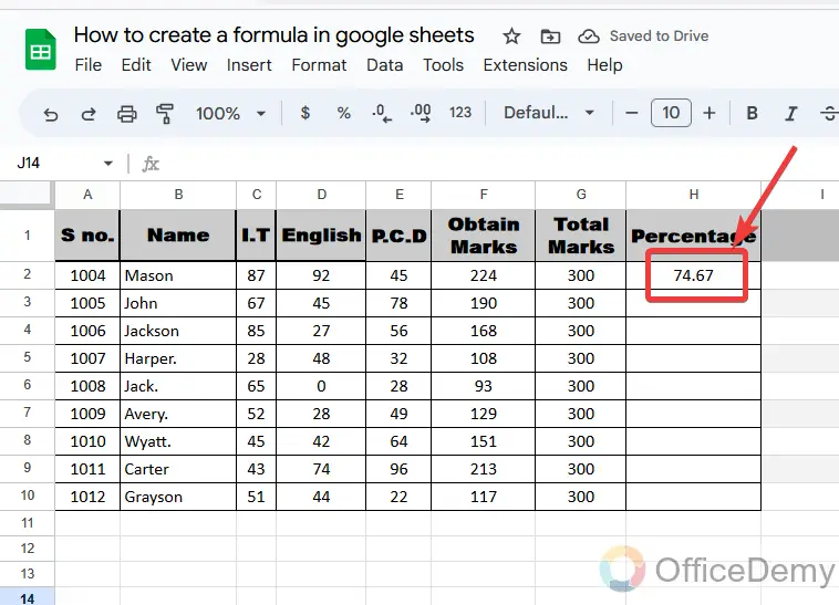 How to create a formula in google sheets 14