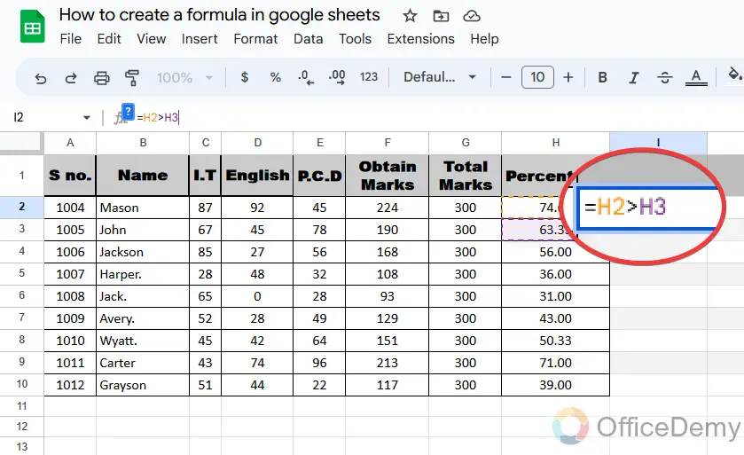 How to create a formula in google sheets 16