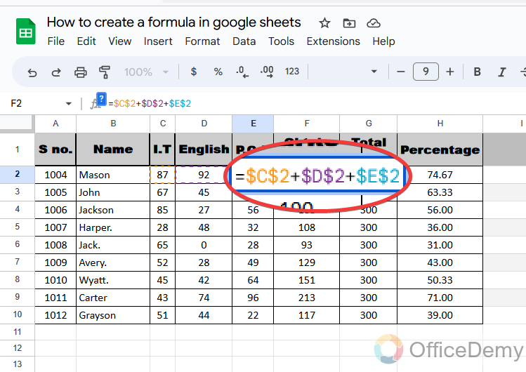 How to create a formula in google sheets 19