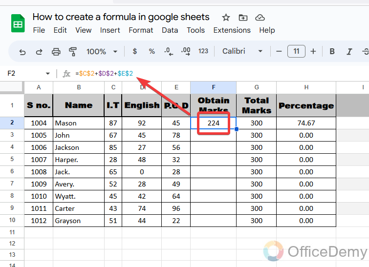 How to create a formula in google sheets 20