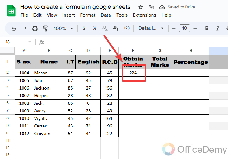 How to create a formula in google sheets 7