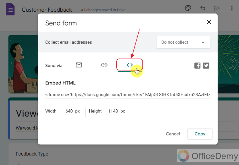 How to embed a google form into a website 7