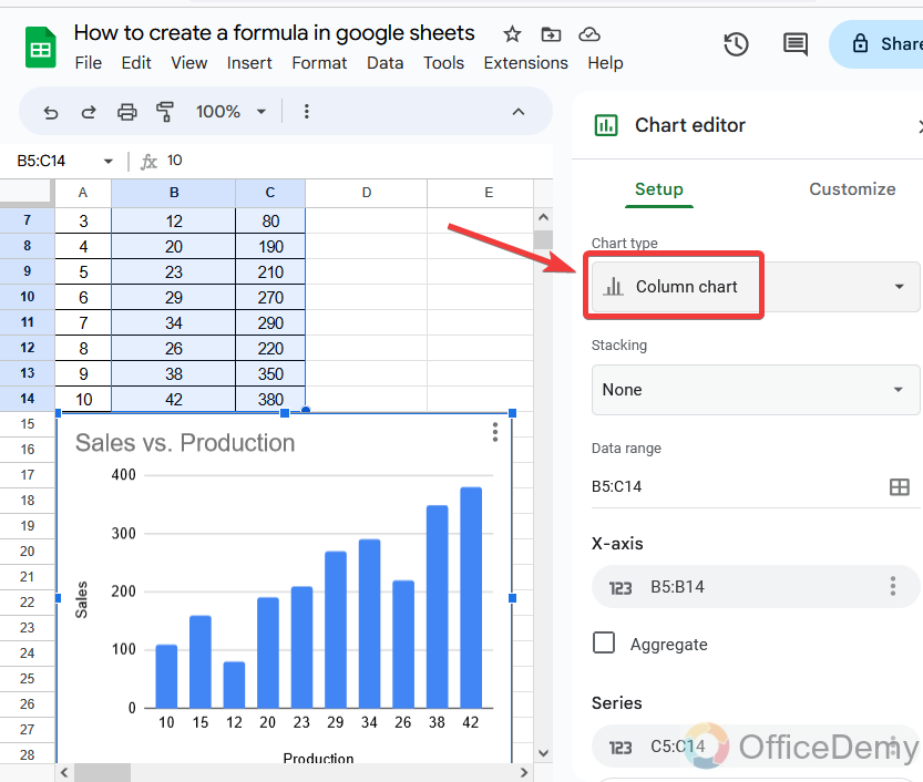 How to find regression equation in Google Sheets 5