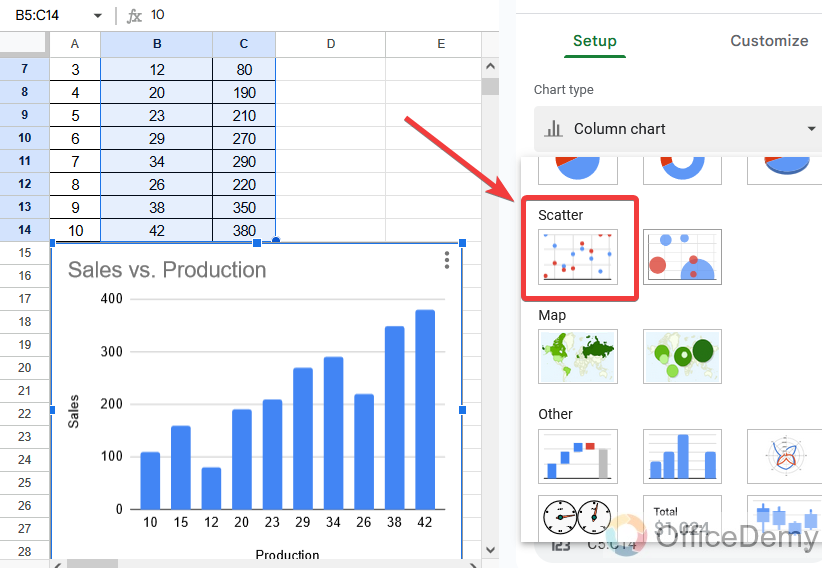 How to find regression equation in Google Sheets 6