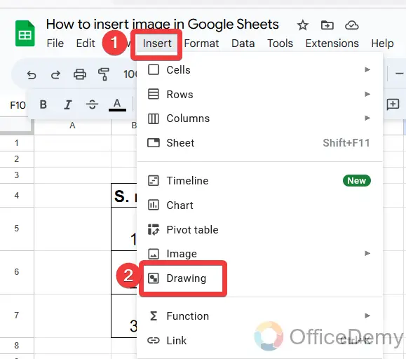 How to insert image in Google Sheets 10