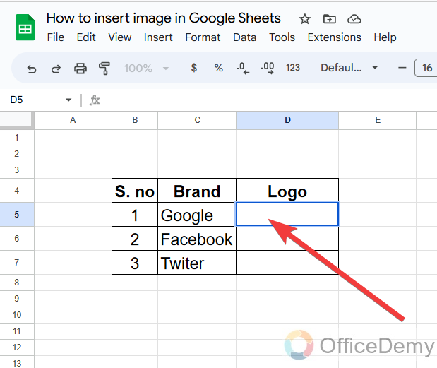 How to insert image in Google Sheets 2