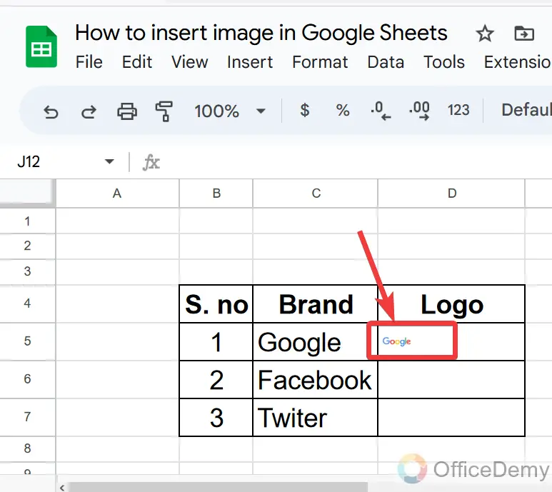 How to insert image in Google Sheets 7