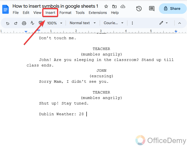 How to insert symbols in google sheets 12