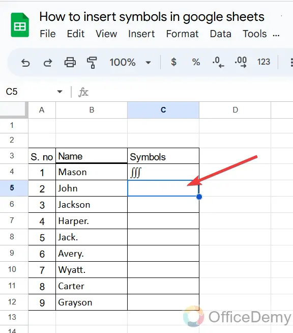 How to insert symbols in google sheets 16