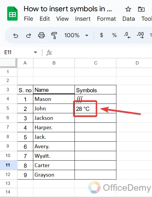 How to insert symbols in google sheets 17