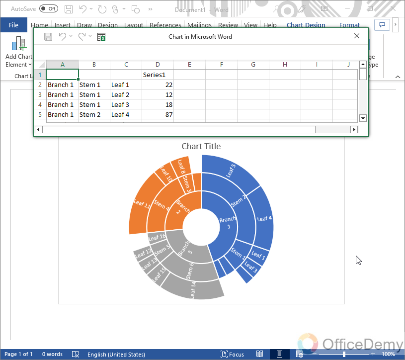 How to make a chart in Microsoft Word 11