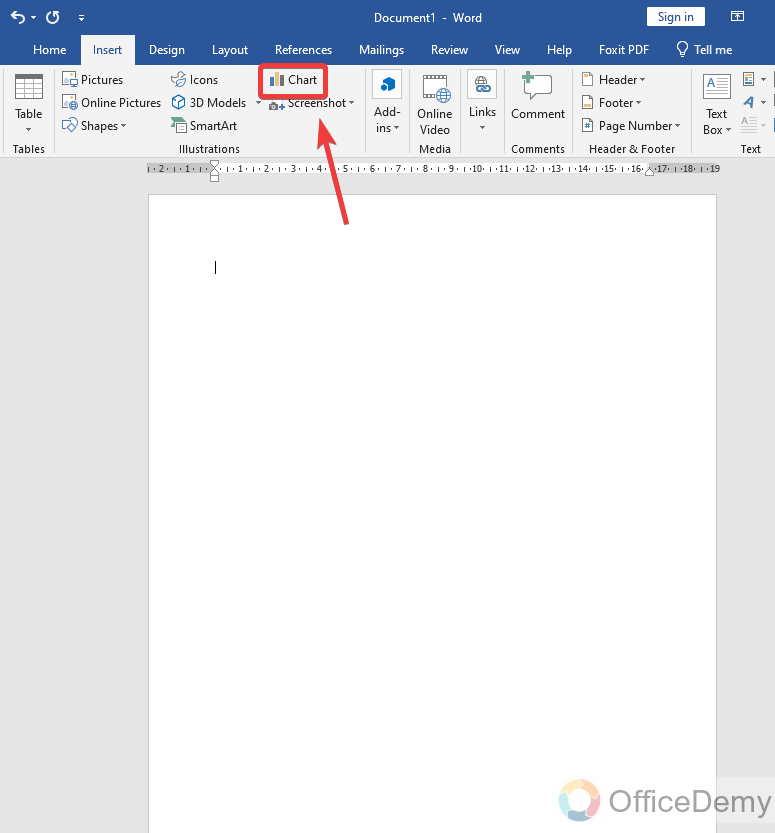 How to make a chart in Microsoft Word 2