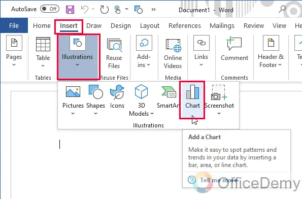 How to make a chart in Microsoft Word 8