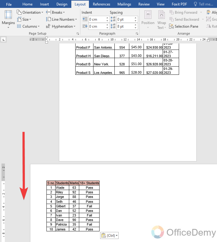How to make one page landscape in Microsoft Word 9