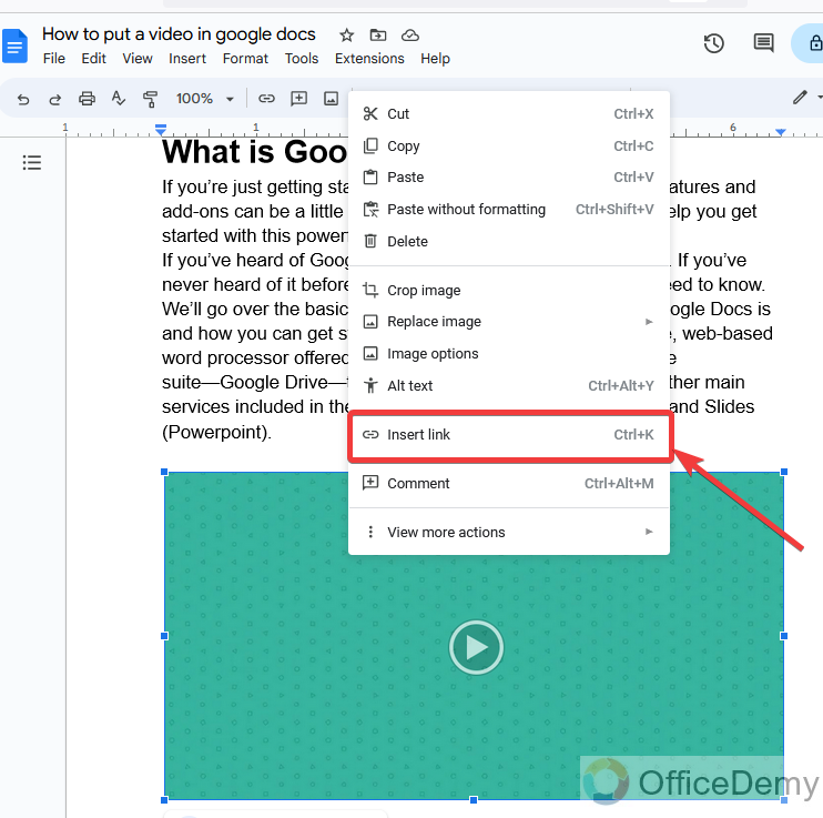 How to put a video in google docs 11