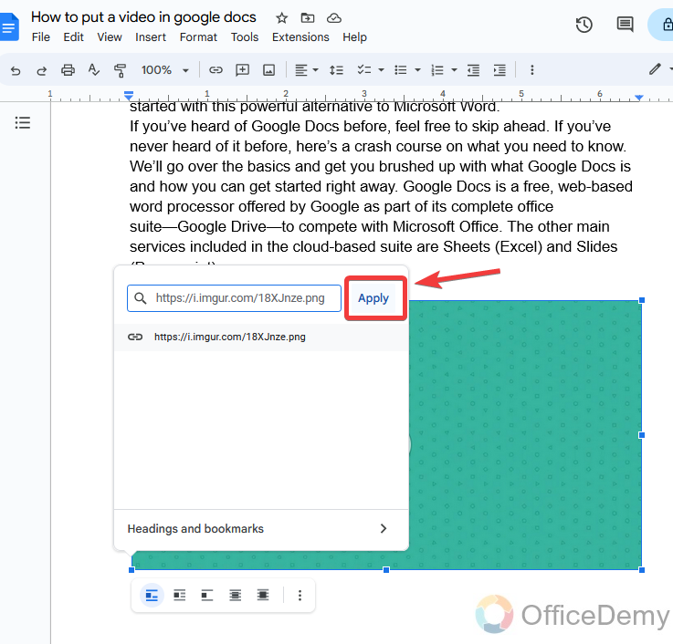 How to put a video in google docs 13